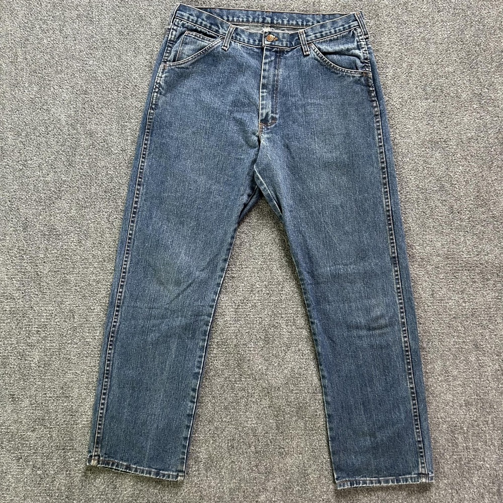 Roundhouse Jeans Mens 36x33 Blue Medium Straight Leg Made USA Workwear Denim
